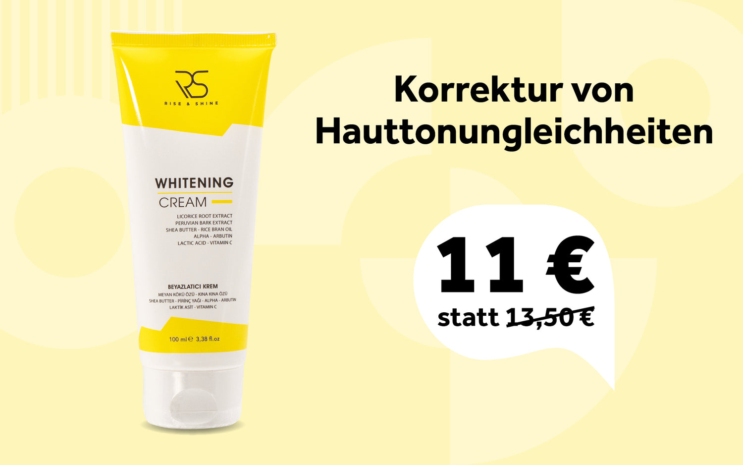 Rise and Shine Whitening Cream für 11 € statt 13,50 €